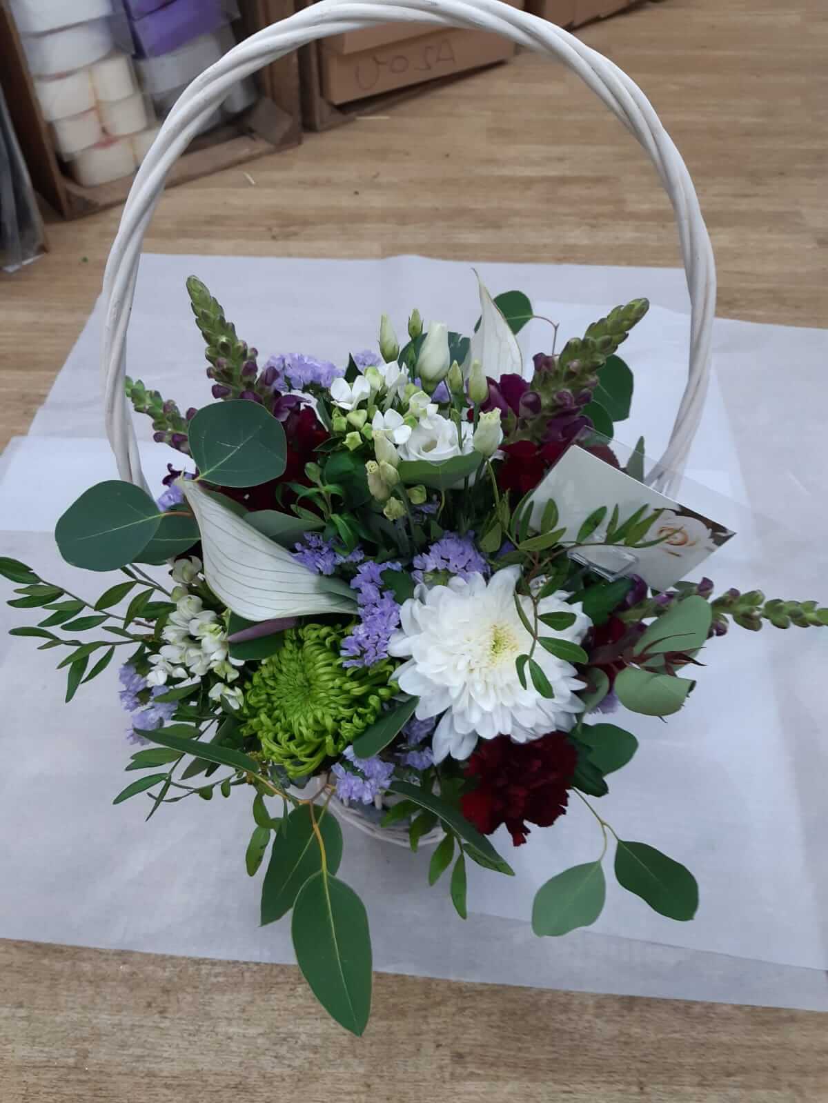 flower arrangements basket