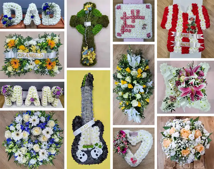 Funeral Flowers collage